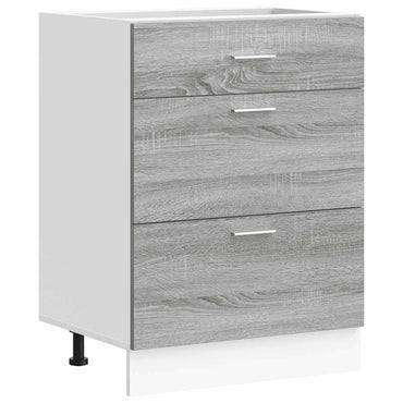 vidaXL Meuble bas de cuisine Lyon Gris Aggloméré coloris sonoma