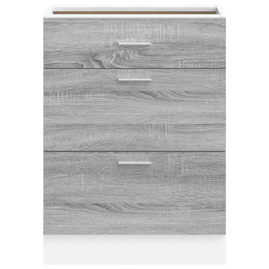 vidaXL Meuble bas de cuisine Lyon Gris Aggloméré coloris sonoma