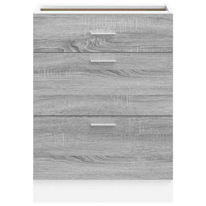 vidaXL Meuble bas de cuisine Lyon Gris Aggloméré coloris sonoma