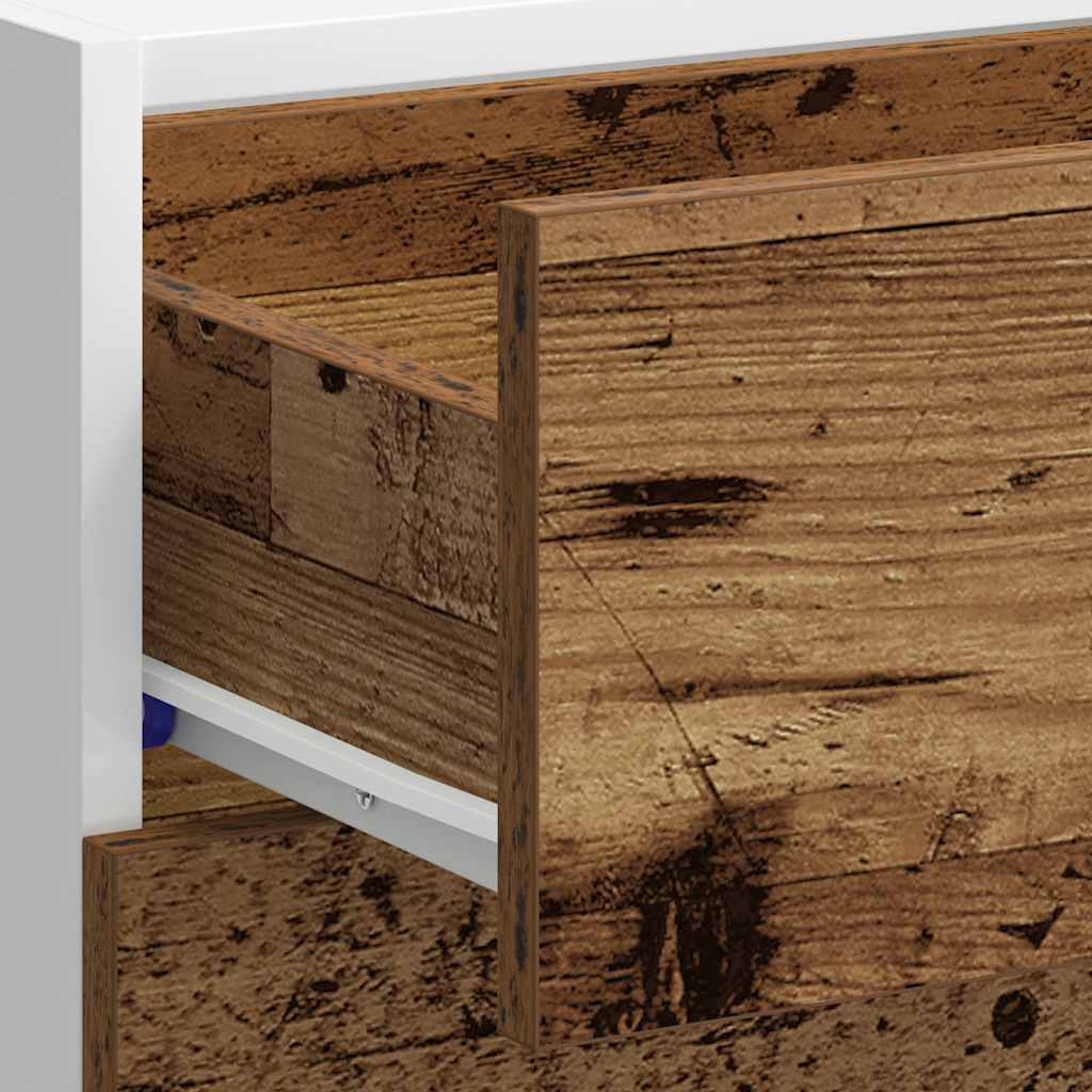vidaXL Meuble bas de cuisine Lyon aspect vieux bois, bois d'ingénierie