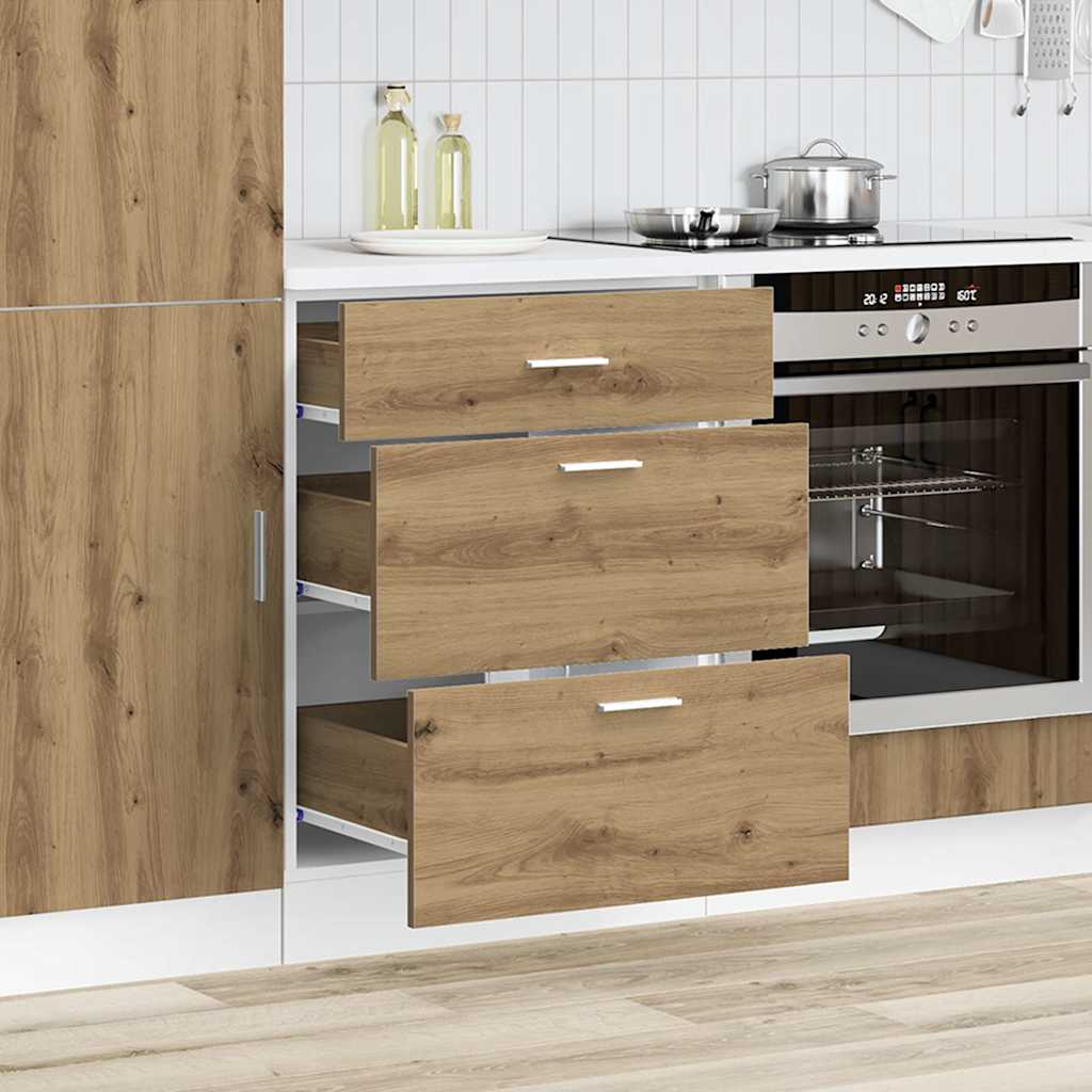 vidaXL Küchenunterschrank Artisan-Eiche Holzwerkstoff