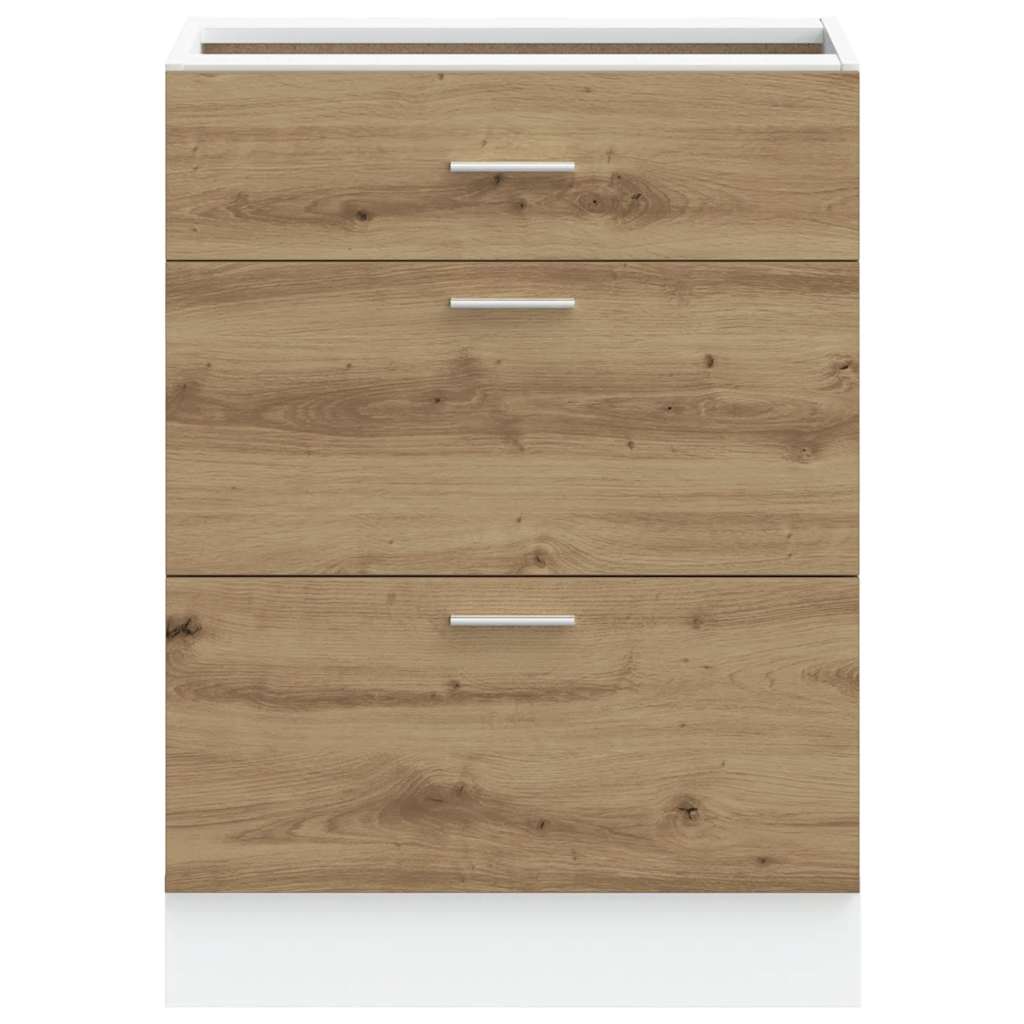 vidaXL Küchenunterschrank Artisan-Eiche Holzwerkstoff