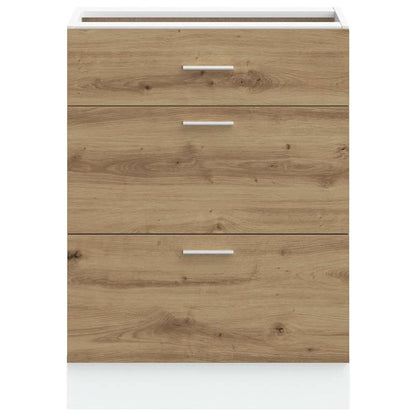 vidaXL Küchenunterschrank Artisan-Eiche Holzwerkstoff