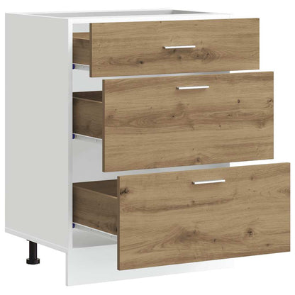 vidaXL Küchenunterschrank Artisan-Eiche Holzwerkstoff