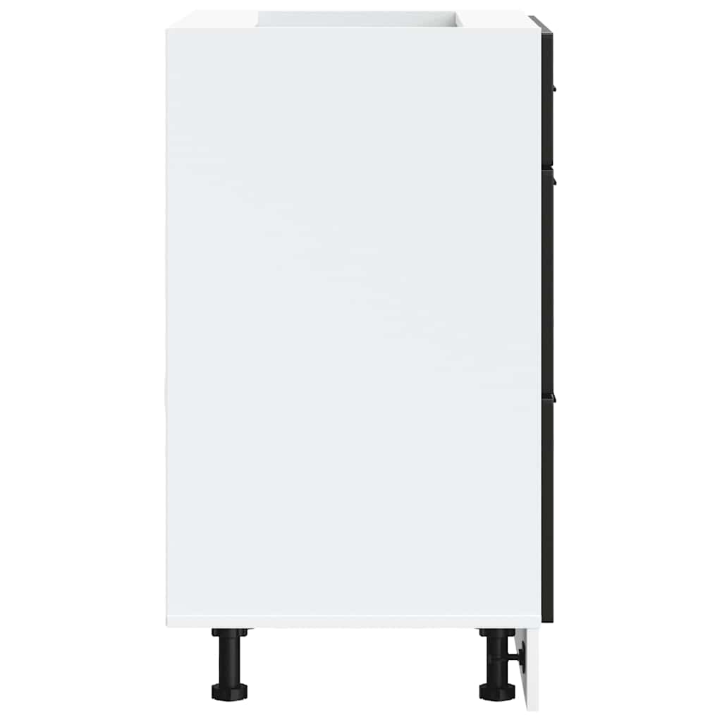 Küchenunterschrank „Porto“ Schwarz Holzwerkstoff