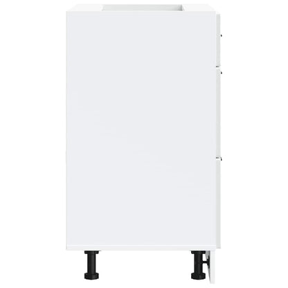 vidaXL Meuble bas de cuisine « Porto » blanc brillant, bois d'ingénierie