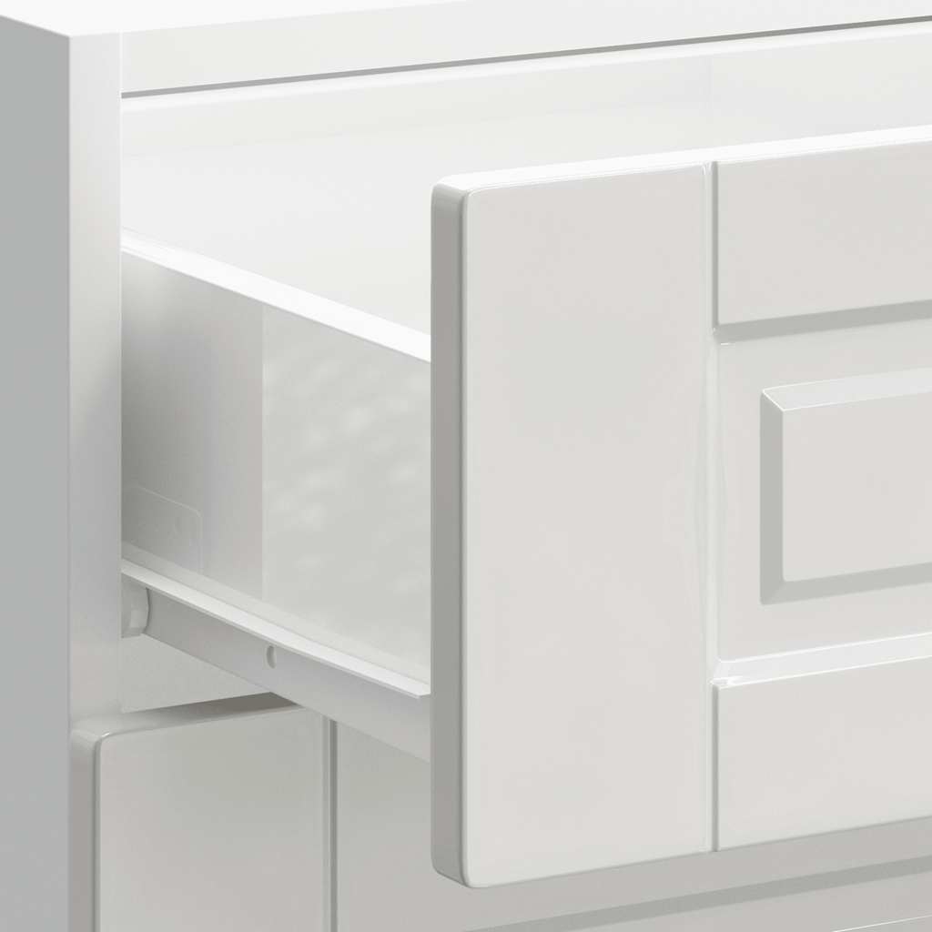 vidaXL Meuble bas de cuisine « Porto » blanc brillant, bois d'ingénierie
