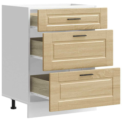 vidaXL Meuble bas de cuisine Porto en aggloméré coloris chêne Sonoma