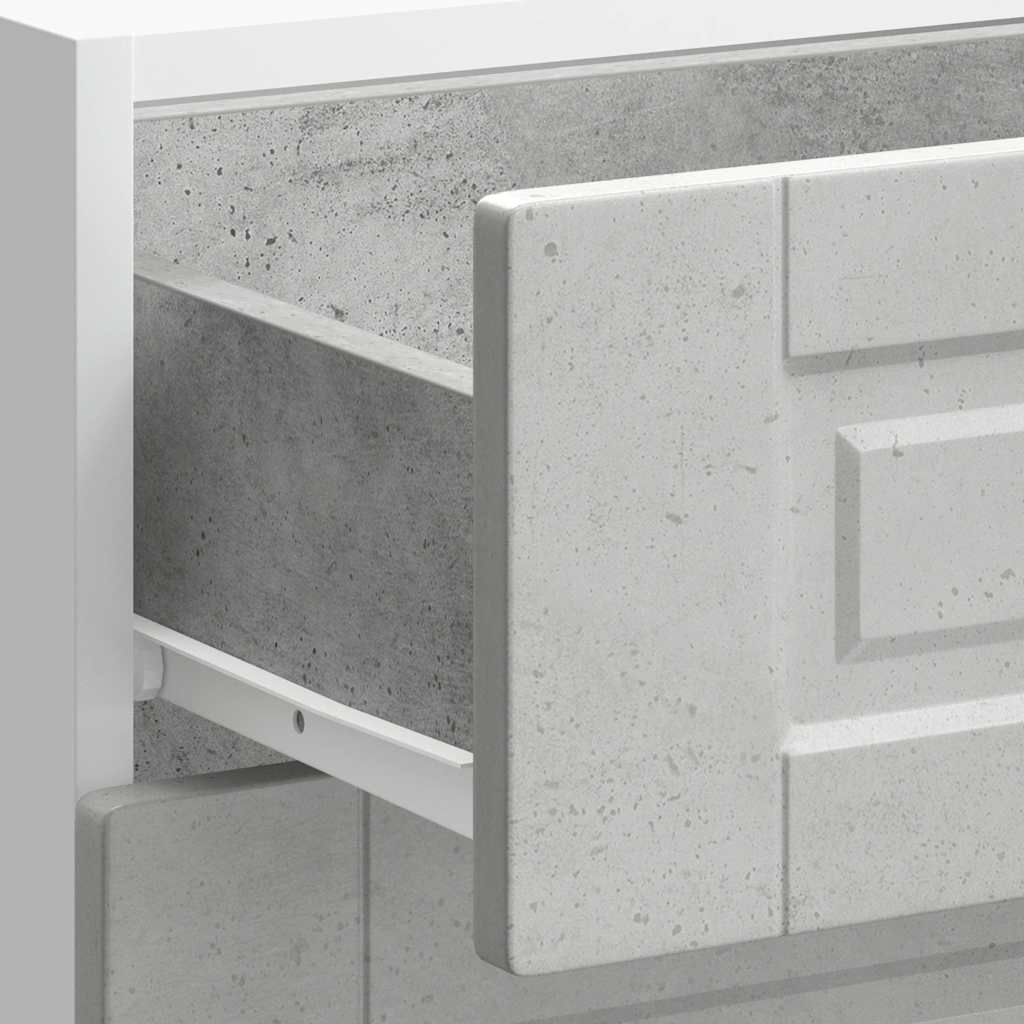 vidaXL Meuble bas de cuisine Porto gris béton bois d'ingénierie