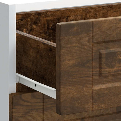 vidaXL Meuble bas de cuisine Porto en bois d'ingénierie chêne fumé