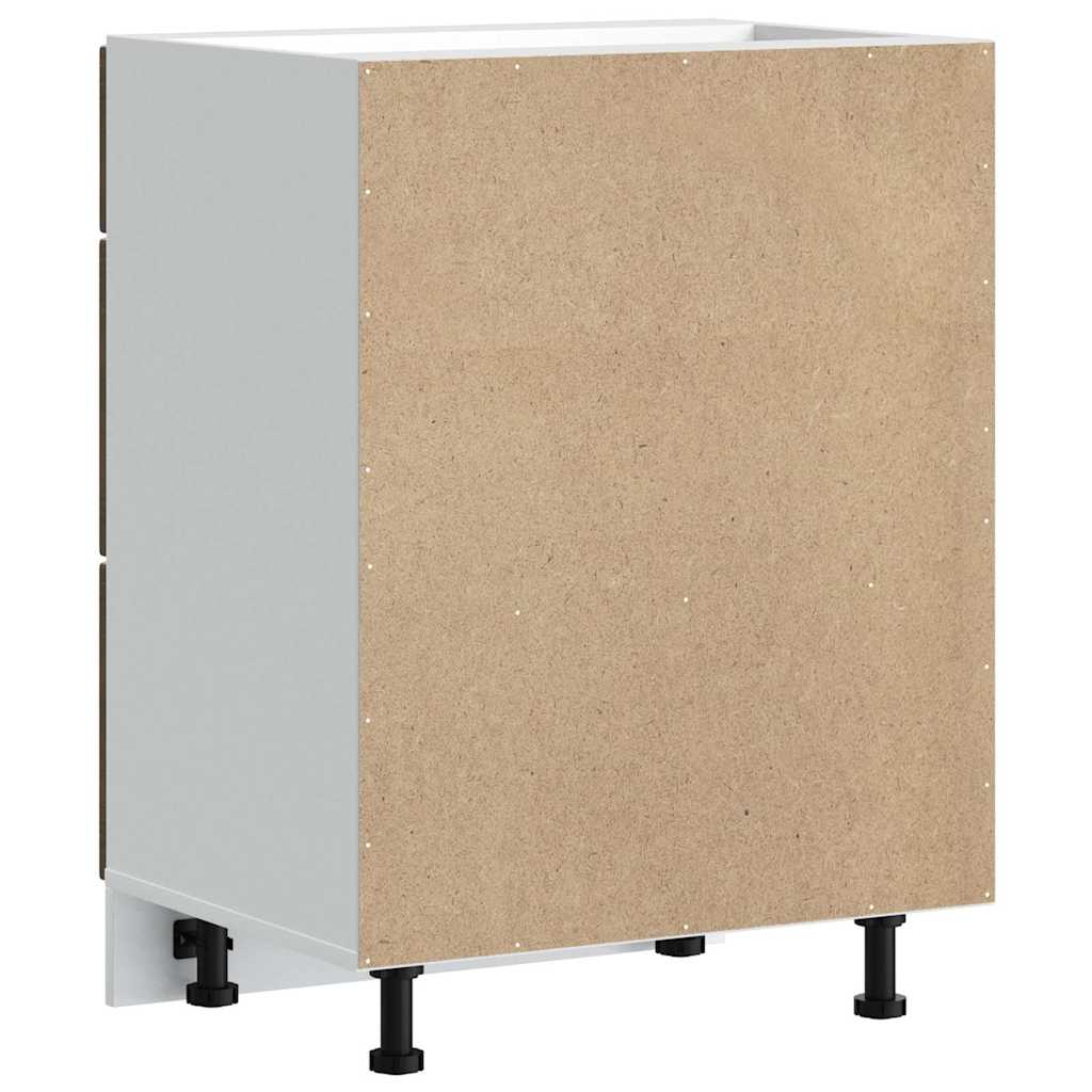 Küchenunterschrank Porto Braun Eichen-Optik Holzwerkstoff