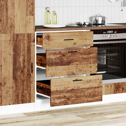 vidaXL Küchenunterschrank Porto Altholz-Optik Holzwerkstoff