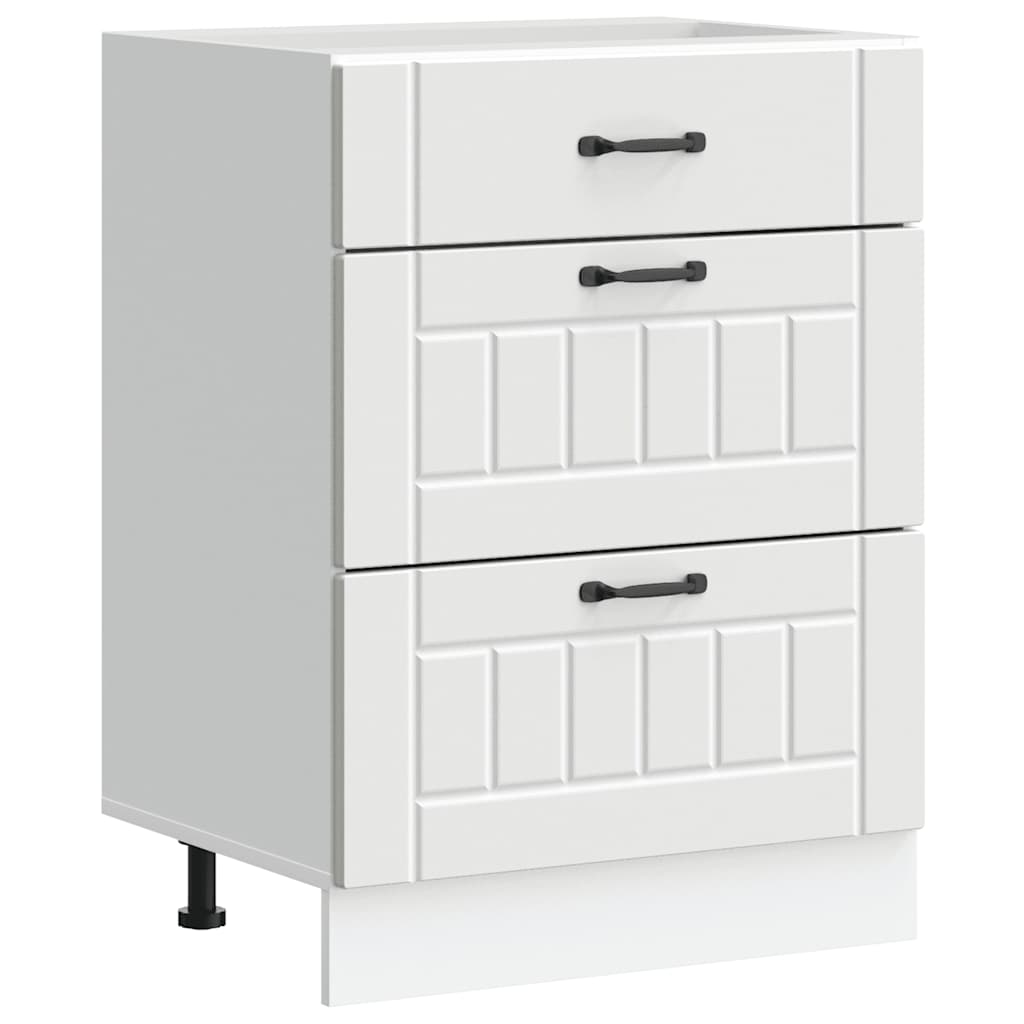 vidaXL Meuble bas de cuisine Lucca Blanc Bois d'ingénierie