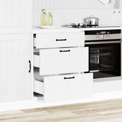 vidaXL Meuble bas de cuisine Lucca Blanc Bois d'ingénierie