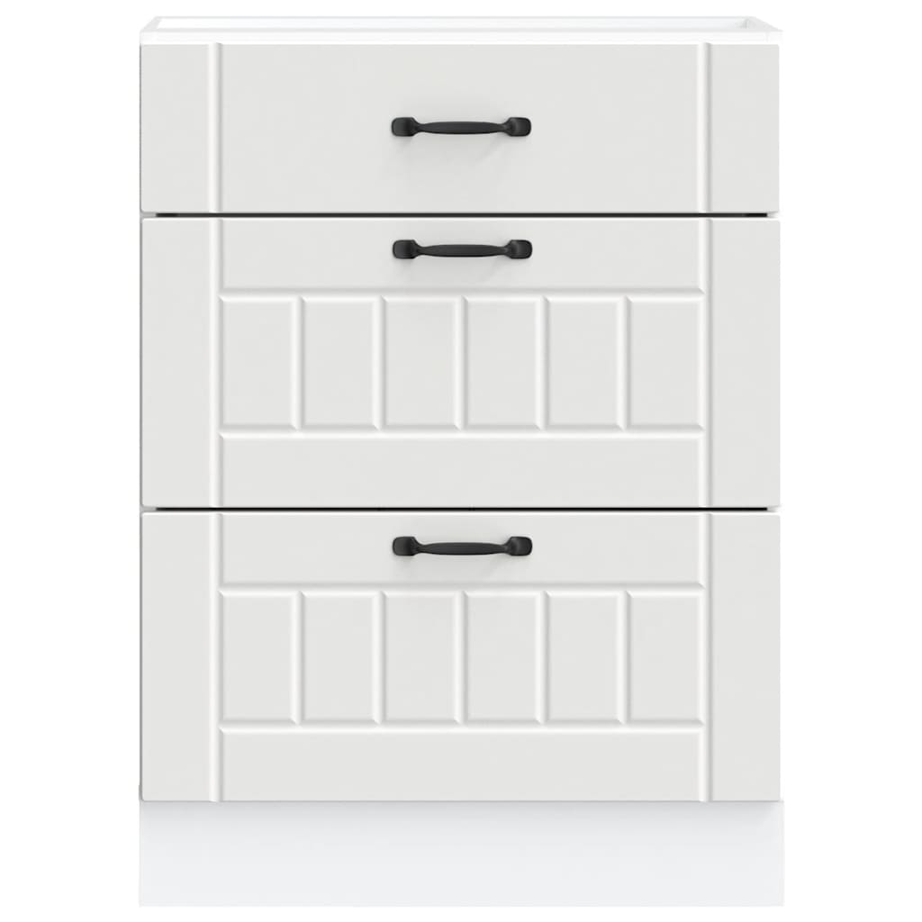 vidaXL Meuble bas de cuisine Lucca Blanc Bois d'ingénierie