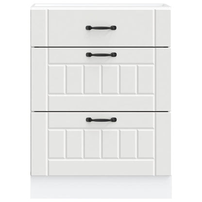 vidaXL Meuble bas de cuisine Lucca Blanc Bois d'ingénierie