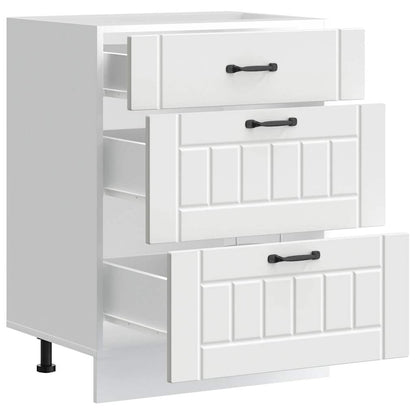 vidaXL Meuble bas de cuisine Lucca Blanc Bois d'ingénierie