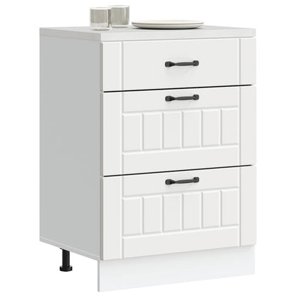 vidaXL Meuble bas de cuisine Lucca Blanc Bois d'ingénierie