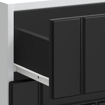 vidaXL Meuble bas de cuisine « Lucca » noir en bois d'ingénierie