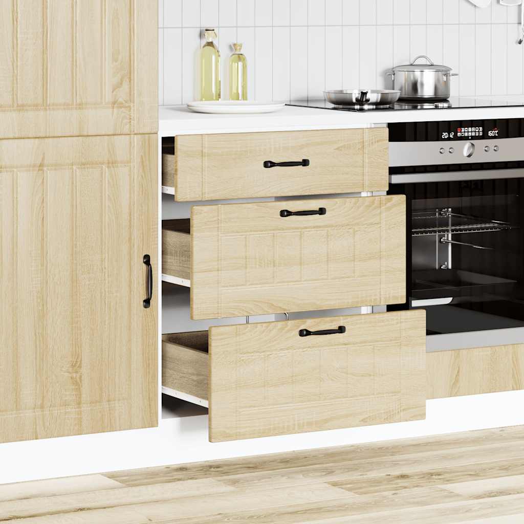 vidaXL Küchen-Unterschrank Lucca Sonoma-Eiche Holzwerkstoff