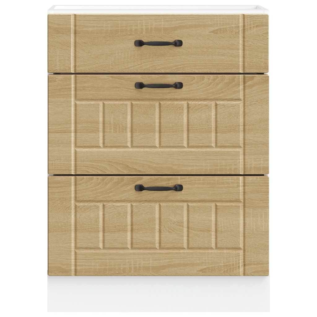 vidaXL Küchen-Unterschrank Lucca Sonoma-Eiche Holzwerkstoff