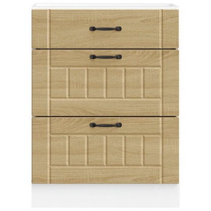 vidaXL Küchen-Unterschrank Lucca Sonoma-Eiche Holzwerkstoff