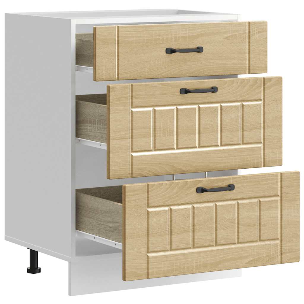 vidaXL Küchen-Unterschrank Lucca Sonoma-Eiche Holzwerkstoff