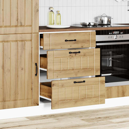 vidaXL Küchen-Unterschrank Lucca Artisan-Eiche Holzwerkstoff