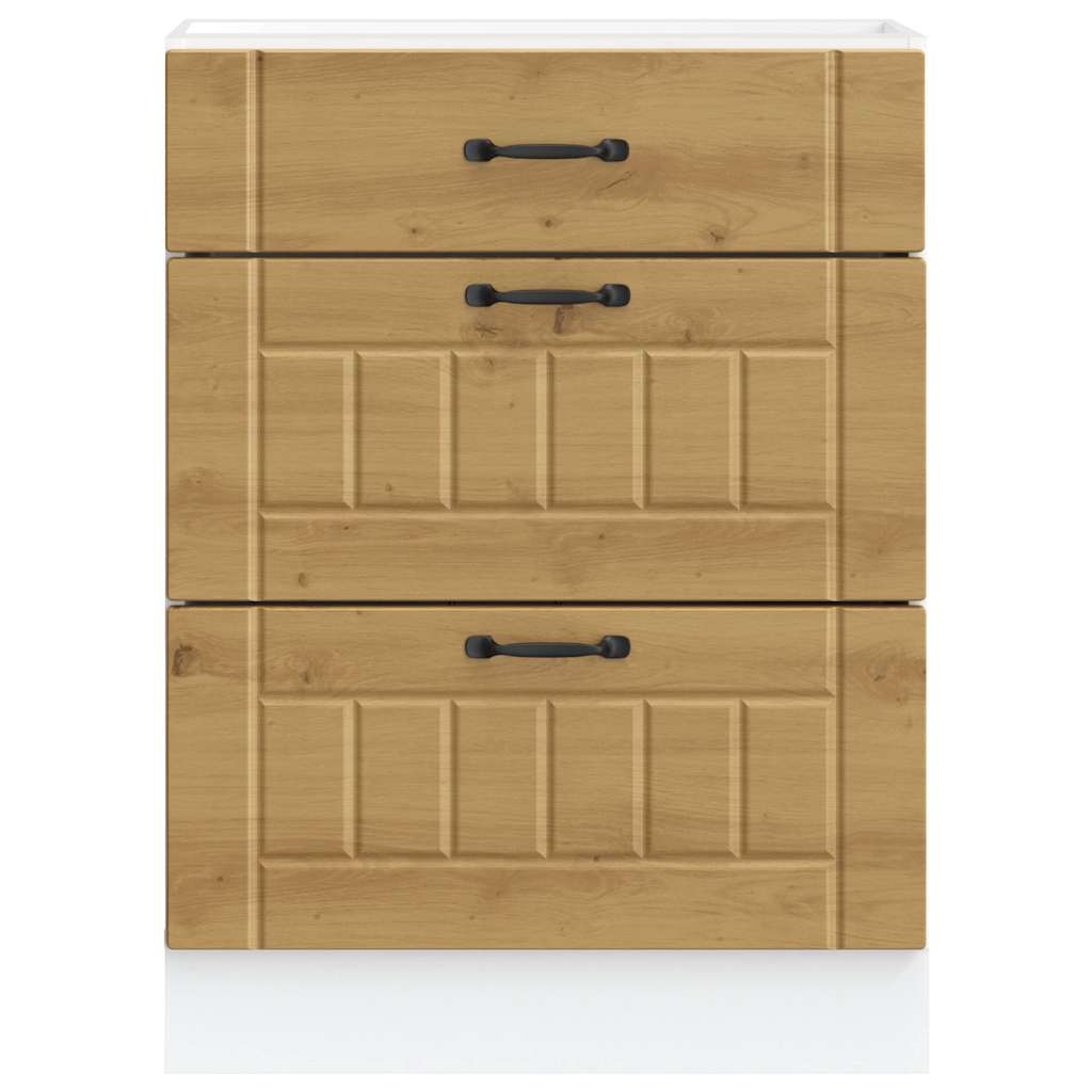 vidaXL Küchen-Unterschrank Lucca Artisan-Eiche Holzwerkstoff