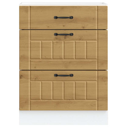 vidaXL Küchen-Unterschrank Lucca Artisan-Eiche Holzwerkstoff