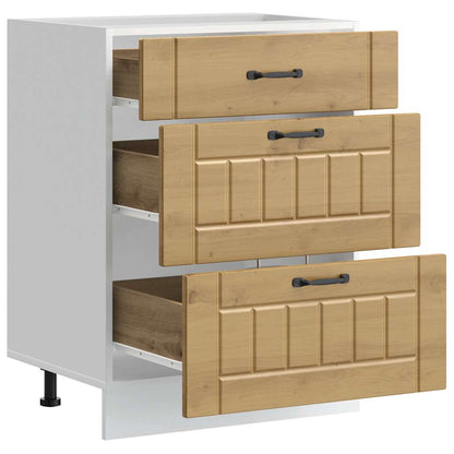 vidaXL Küchen-Unterschrank Lucca Artisan-Eiche Holzwerkstoff