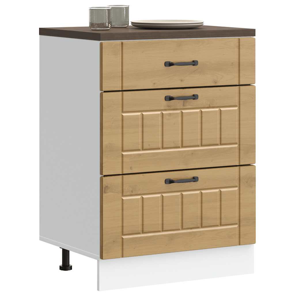 vidaXL Küchen-Unterschrank Lucca Artisan-Eiche Holzwerkstoff