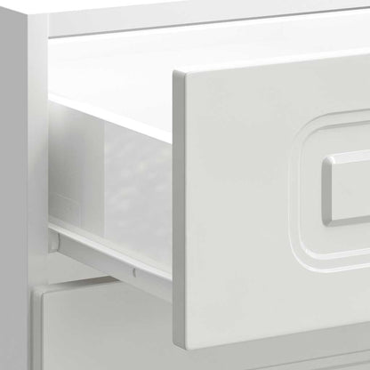 Meuble bas de cuisine vidaXL « Kalmar » blanc brillant en bois d'ingénierie