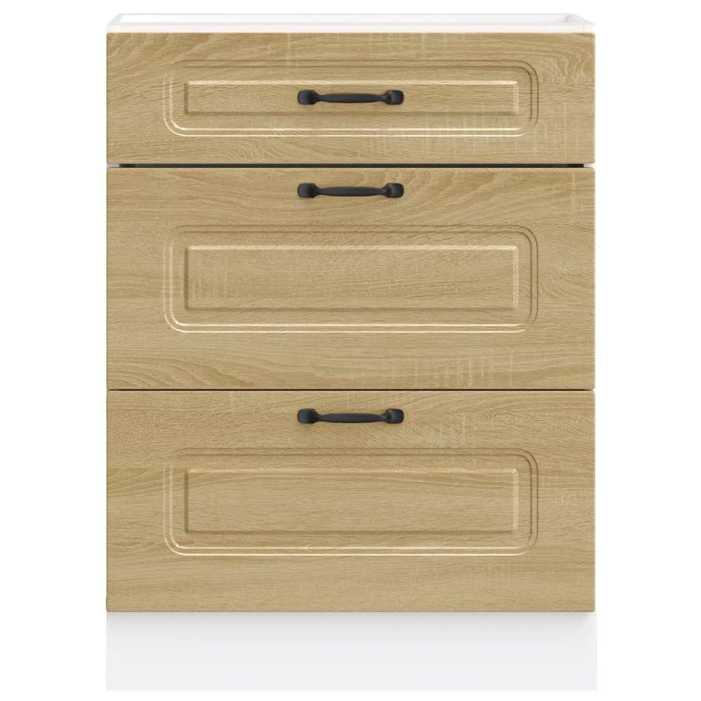 vidaXL Meuble bas de cuisine Kalmar chêne Sonoma en bois d'ingénierie