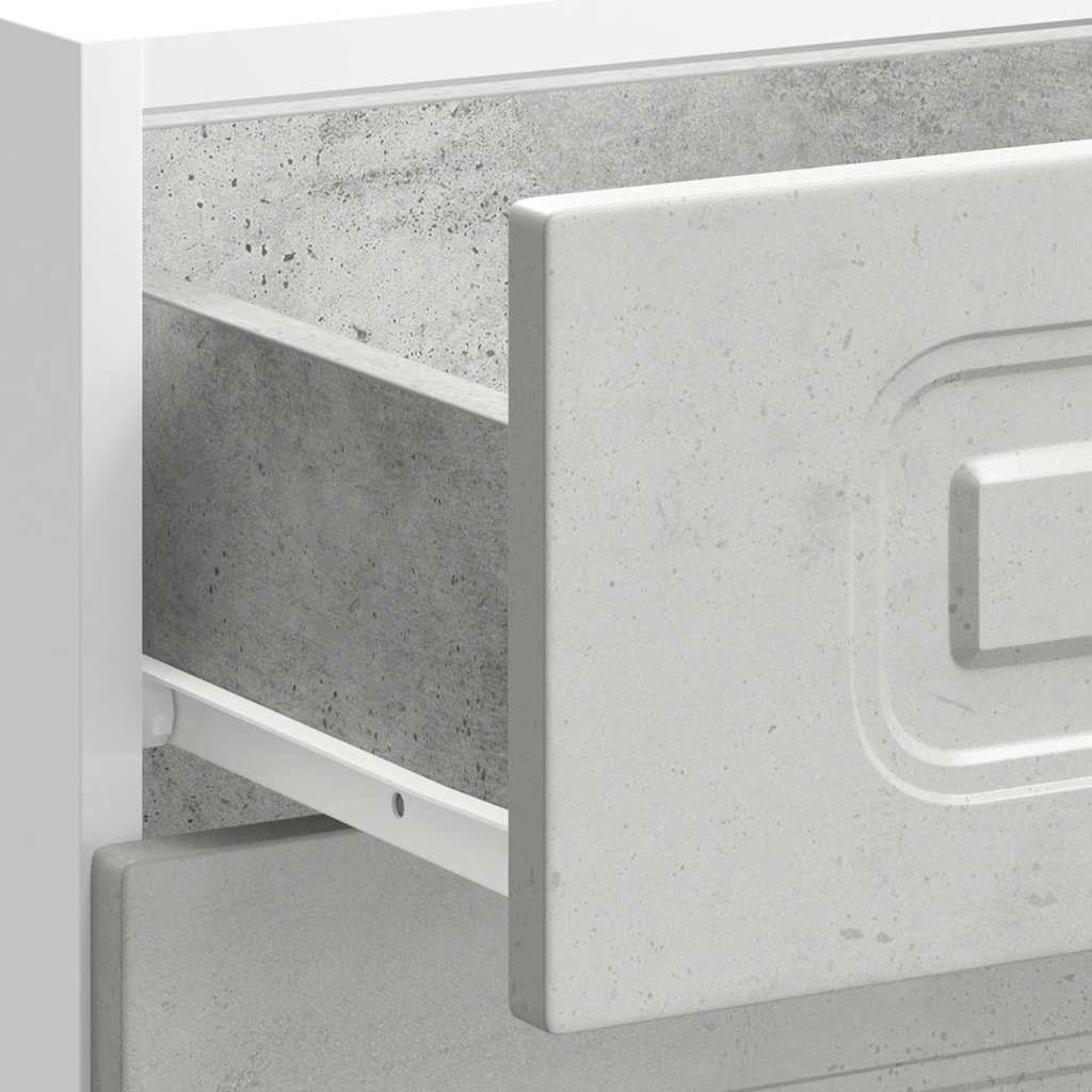 vidaXL Meuble bas de cuisine Kalmar gris béton en bois d'ingénierie