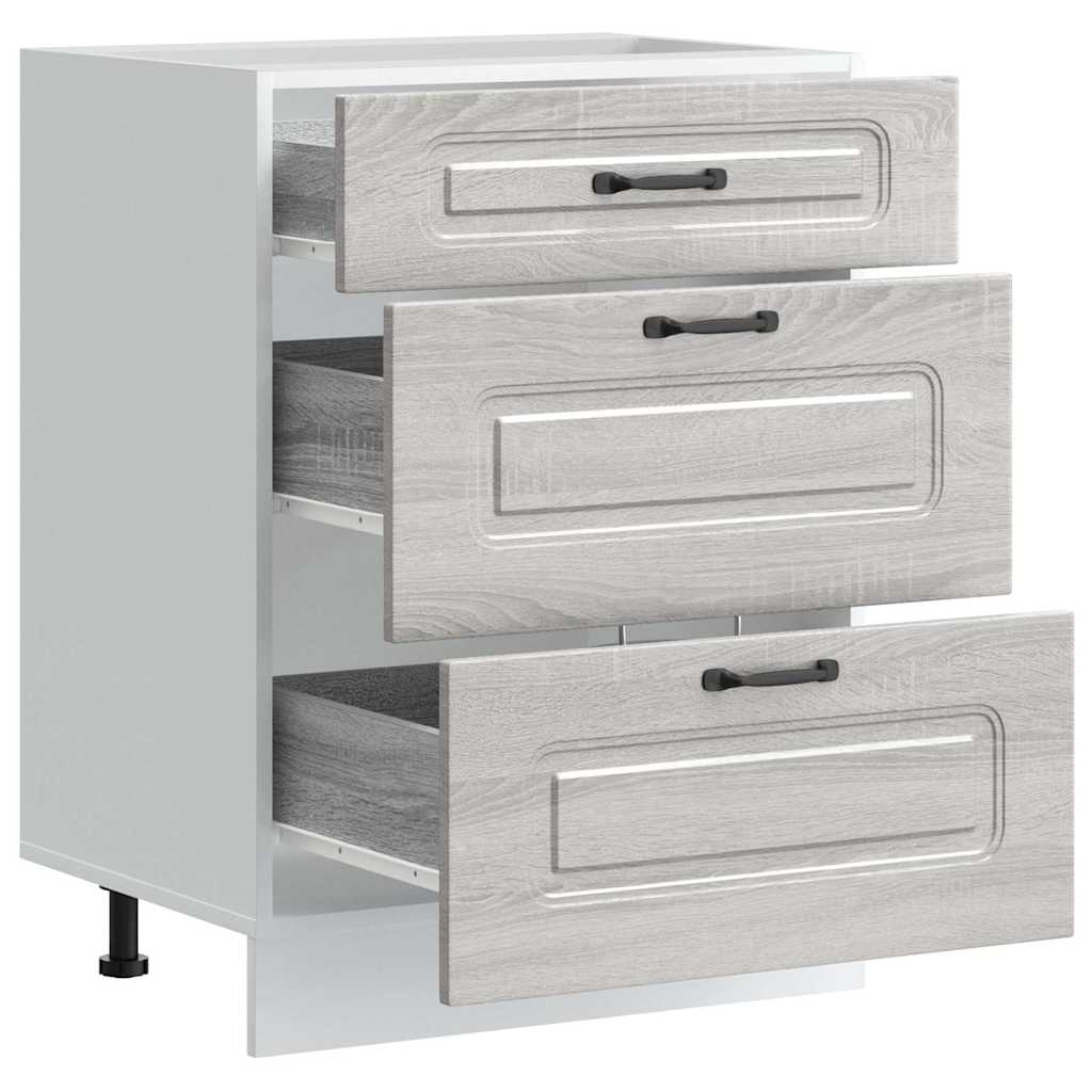 Küchenunterschrank Kalmar Grau Sonoma Holzwerkstoff