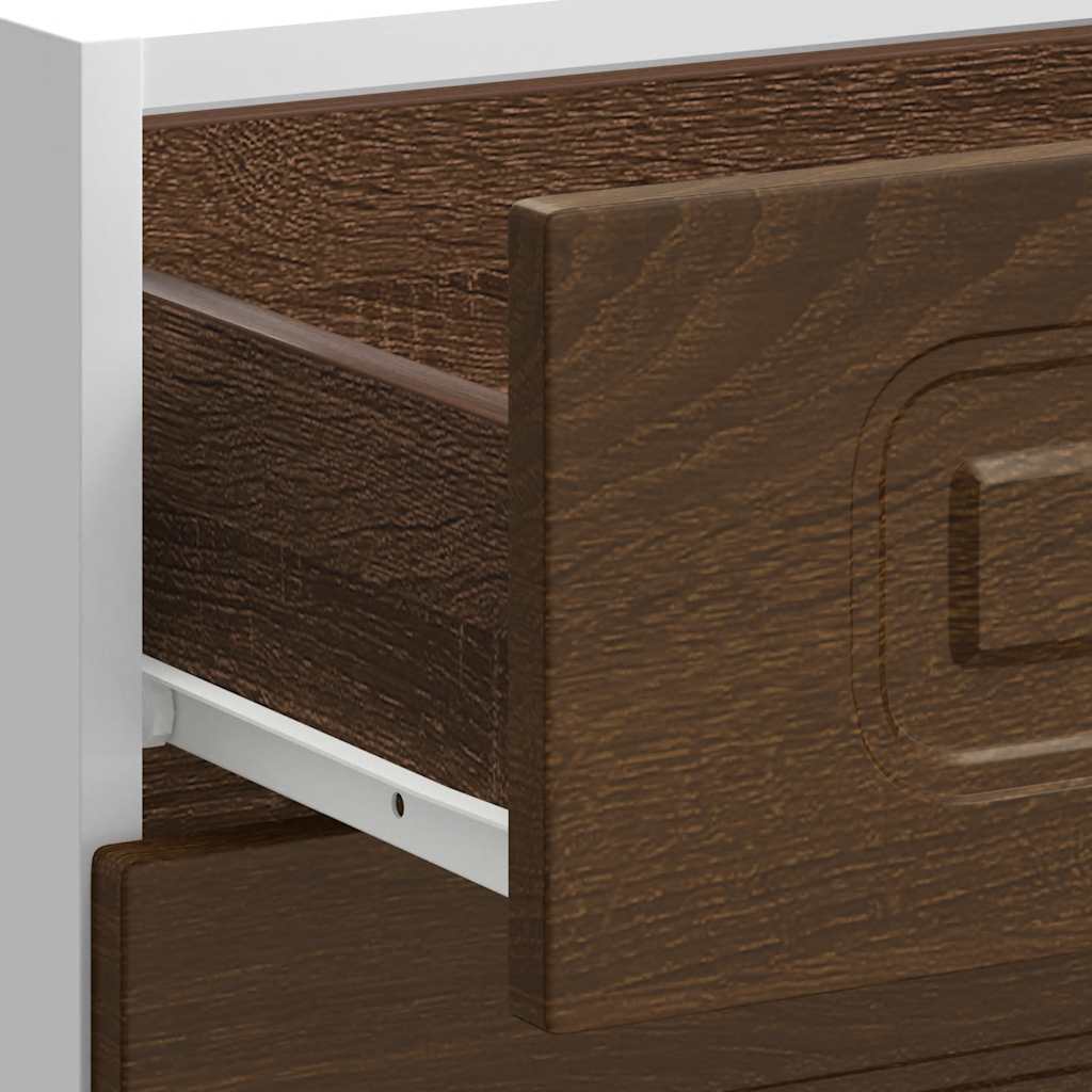 vidaXL Meuble bas de cuisine Kalmar Marron Aspect chêne Bois d'ingénierie