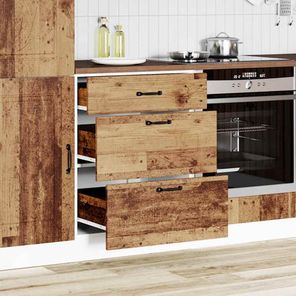 vidaXL Küchenunterschrank Kalmar Altholz-Optik Holzwerkstoff