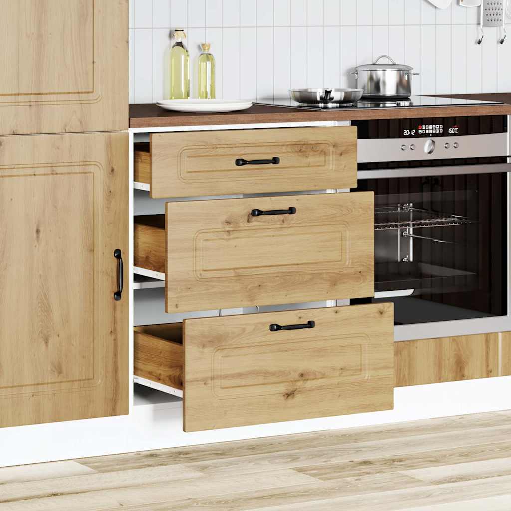 vidaXL Meuble bas de cuisine Kalmar chêne artisan Bois d'ingénierie