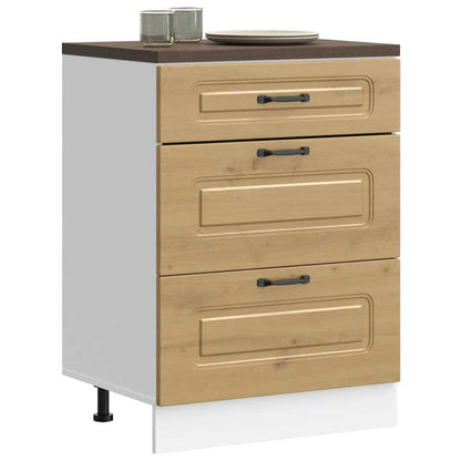 vidaXL Meuble bas de cuisine Kalmar chêne artisan Bois d'ingénierie