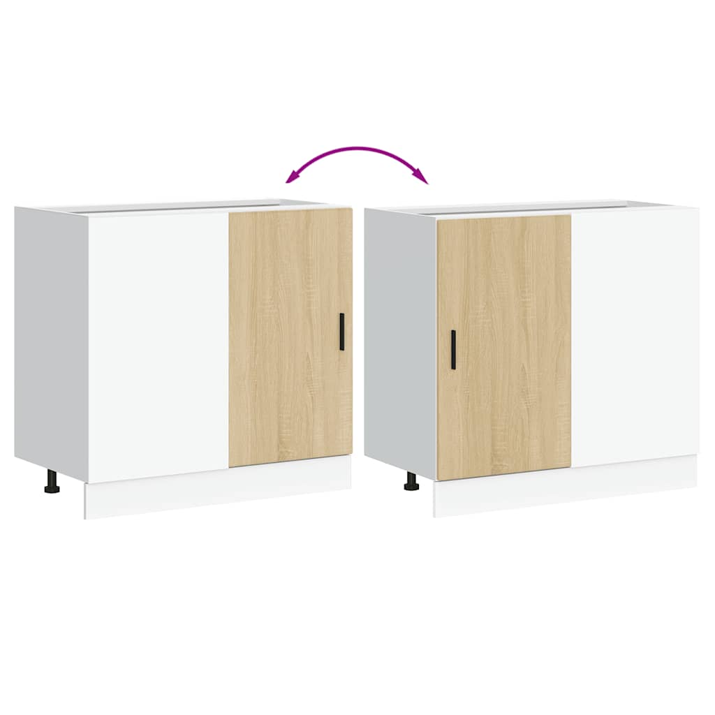 Küchenunterschrank Lyon Sonoma-Eiche Holzwerkstoff