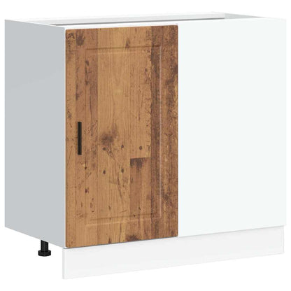 vidaXL Meuble bas de cuisine Porto aspect bois de récupération bois d'ingénierie