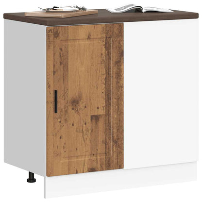 vidaXL Meuble bas de cuisine Porto aspect bois de récupération bois d'ingénierie