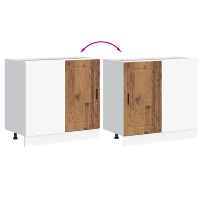 vidaXL Meuble bas de cuisine Porto aspect bois de récupération bois d'ingénierie
