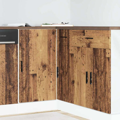 vidaXL Meuble bas de cuisine Porto aspect bois de récupération bois d'ingénierie