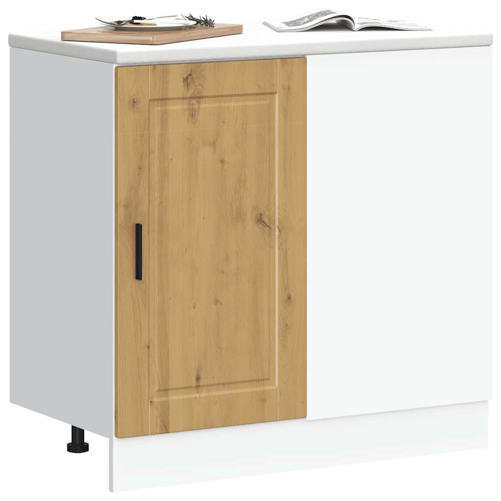 vidaXL Küchenunterschrank Porto Artisan-Eiche Holzwerkstoff