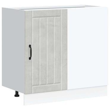 vidaXL Meuble bas de cuisine Lucca gris béton, bois d'ingénierie