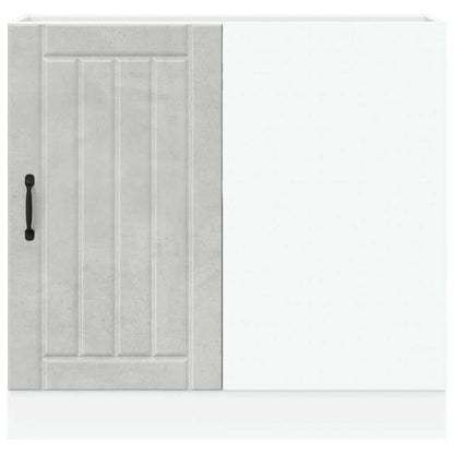 vidaXL Meuble bas de cuisine Lucca gris béton, bois d'ingénierie