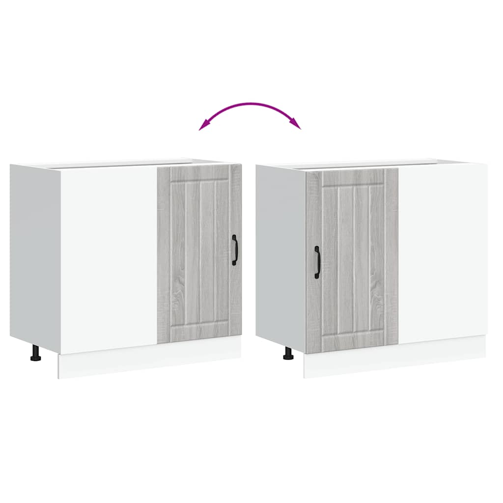 vidaXL Meuble bas de cuisine Lucca Gris Sonoma Bois d'ingénierie