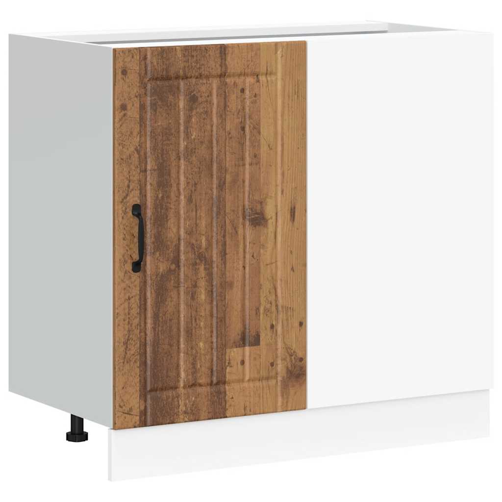 vidaXL Meuble bas de cuisine Lucca aspect bois recyclé Bois d'ingénierie